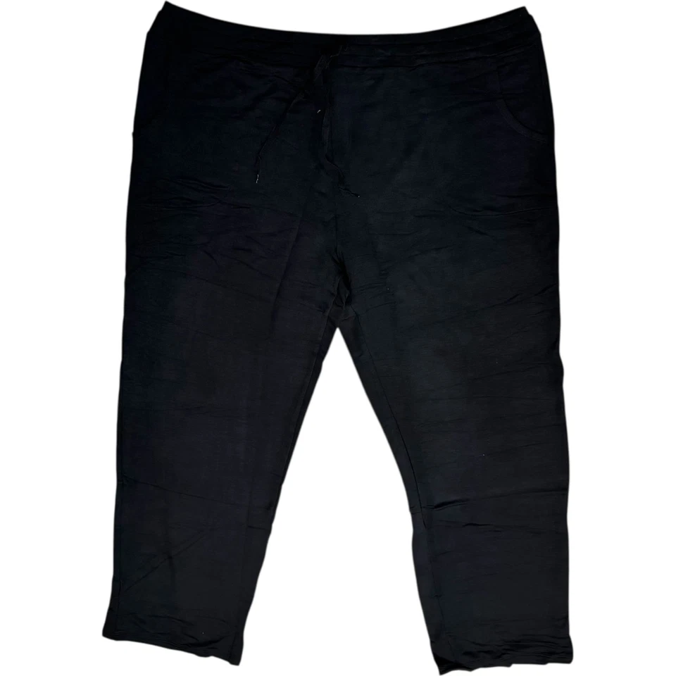 Pantalones de salón Cuddl Duds ultra suaves cómodos - para mujer 3X negros Foto 2 de 4