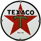 VINTAGE TEXACO MOTOR OIL PORCELAIN SIGN TEXAS GASOLINE GAS STATION PUMP PLATE