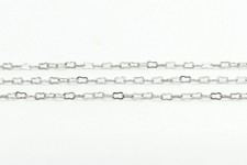 Rhodium Plated Crinkle Cable Chain 1.6mmx3mm Sold by the Foot