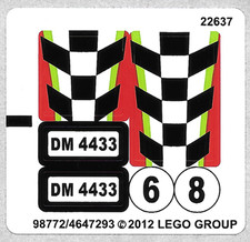 LEGO STICKER SHEET 4433 DIRT BIKE TRANSPORTER from Set New  Genuine