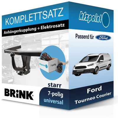 BRINK Anhängekupplung starr und E-Satz 7polig für Ford Tourneo Courier 14- neu