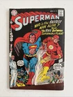 RARE Vintage Superman #199 1967 1st Superman vs Flash race Key Issue Comic Book
