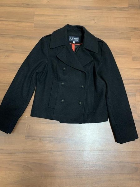 Women Armani Jeans Coat Black 48