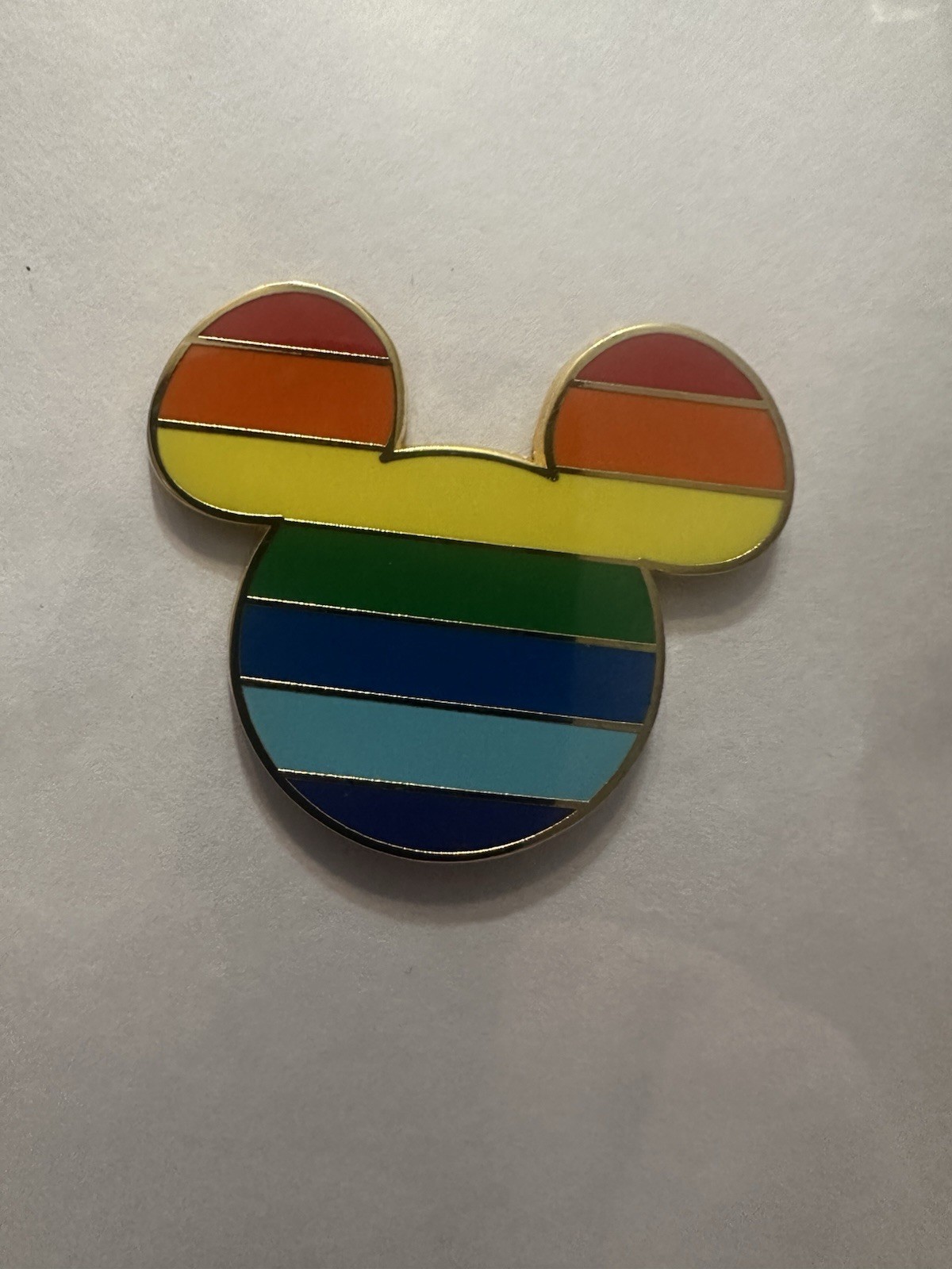Disney Parks Rainbow Collection Mickey Head LGBTQ Pride Pin Open Edition PP13