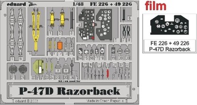 Eduard Zoom 1/48 P-47D-20 Thunderbolt Photoetch Color Interior (Tamiya) FE226