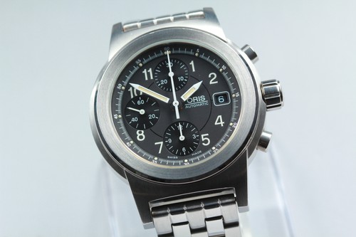 Orologio Uomo Automatico Oris Big Crown 7511 Cronografo Quadrante Nero 42mm - Foto 3 di 13