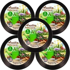Austin Planter Saucers– Made in USA - Hunter Green Polypropylene – Heavy Duty...