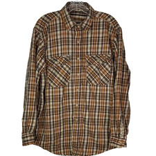 Vintage Carhartt Orange Long Sleeve Button Up Shirt Size Large
