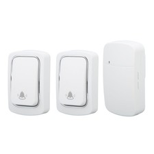 Self Powered Doorbell Set Battery Free Wireless Door Bell Pager Plug In Sun