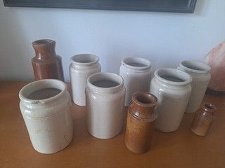 Job Lot of old stone bottles.