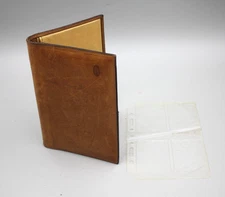Hartmann Brown Leather Portfolio Pad Folder Organizer NotebookWork Travel 6x8.5"