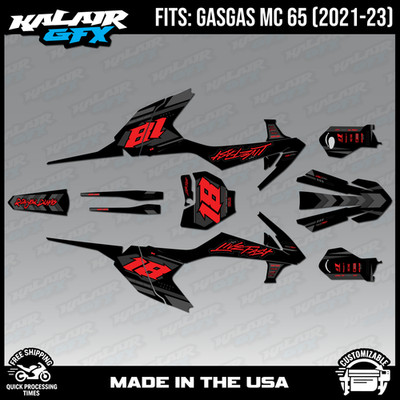 Graphics Kit for GasGas MC65 65-MC (2021-2023) Rebel - RED-SHIFT