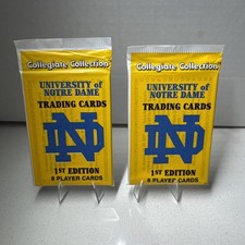 NOTRE DAME Collegiate Collection 1st Edition 2 Packs 8 Trading Cards NEW SEALED