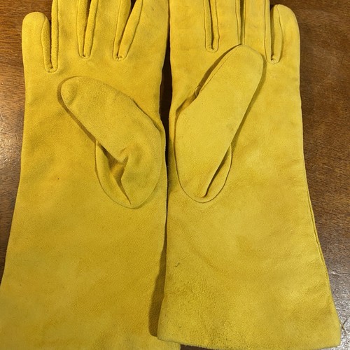 Suede Ladies Ladies Gloves Cashmere Lining Size m - Picture 2 of 7