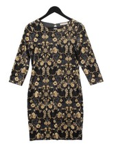 Oasis Bodycon Midi Dress S in Black