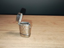 Ancien Pyrogène Grattoir Porte allumettes France 1900's Metal Argenté Art -nouve