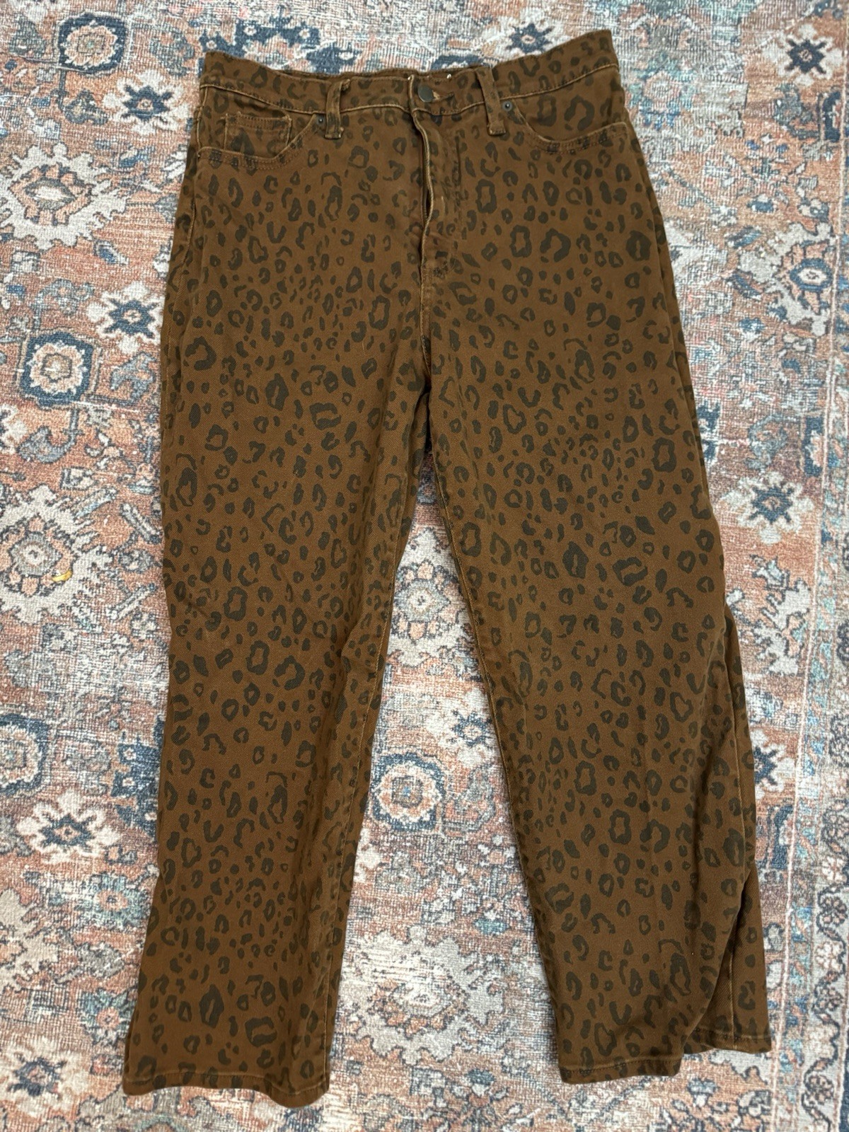 Universal Thread Brown Leopard-Print Straight Hig… - image 1