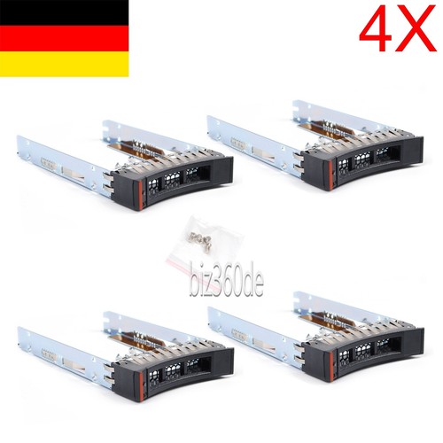 4 Stück IBM 2,5" SAS - SATA Hot Swap HDD Rahmen - Caddy 44T2216 mit Schrauben