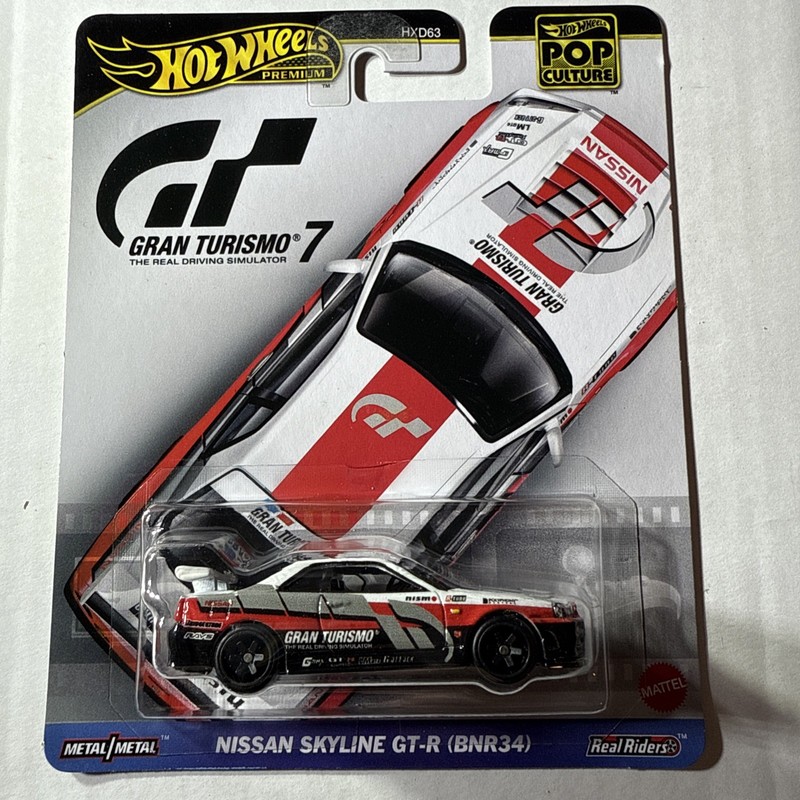 2025 HOT WHEELS PREMIUM POP CULTURE GRAN TURISMO 7 NISSAN SKYLINE GT-R BNR34