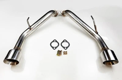 Axle Back Double Wall Dual Tips Muffler Delete Exhaust For Infiniti Q50 2014-24 - Bild 1 von 4