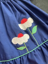 Vintage baby dress retro toddler 1970 baby cotagecore baby daisy