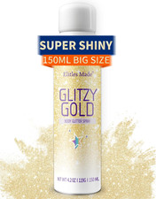 Hair Glitter Body Glitter Spray, 150ML Glitter Hairspray Gold Glitter Spray for