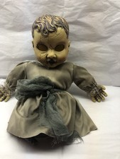 Haunted Doll with Sound 15" Halloween Prop Decoration Horror Cracked Creepy
