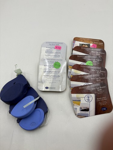 Creative Memories Tape Runner Lot 3 Dispensers 8 Refills 34ft 20ft