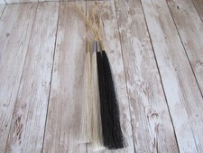 8" Horsehair Scalp Locks Black or White Native Crafts Tribal Pow Wow Regalia