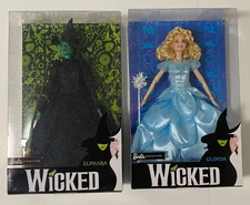 Barbie Signature Wicked Glinda & Elphaba Dolls NRFB 2018