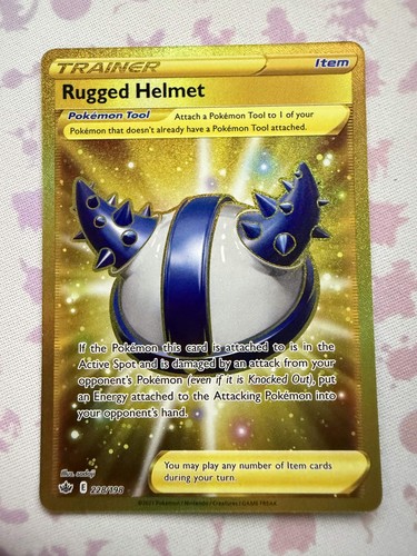 Rugged Helmet (Secret) 228/198 SWSH06: Chilling Reign Secret Rare, Holo NM