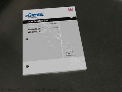 Terex Genie GS-2668 DC, GS-3268 DC Scissor Lift Parts Manual Exploded View Book