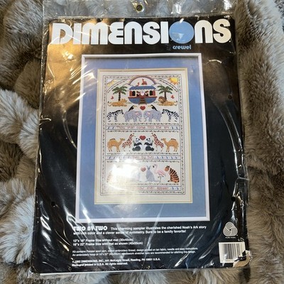 The Animals Came Two By Two Dimensions Cross Stitch 11''x14'' SEALED Noah's Ark