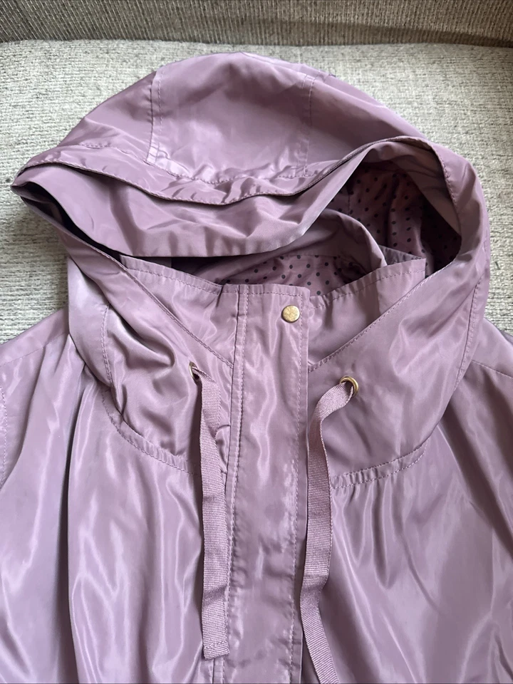 Jaqueta de chuva Cavalini feminina 1X blush rosa zíper completo corta-vento ferragem dourada - Imagem 3 de 4