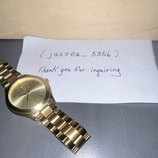 Reloj Pulsera Michael Kors Oro Acero Inoxidable Analógico Pulsera Resistente al Agua