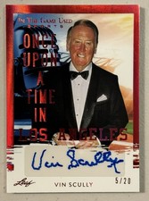 VIN SCULLY SIGNED AUTO AUTOGRAPH 2022 (D.2022) LEAF IN THE GAME LE #5/20 HOF