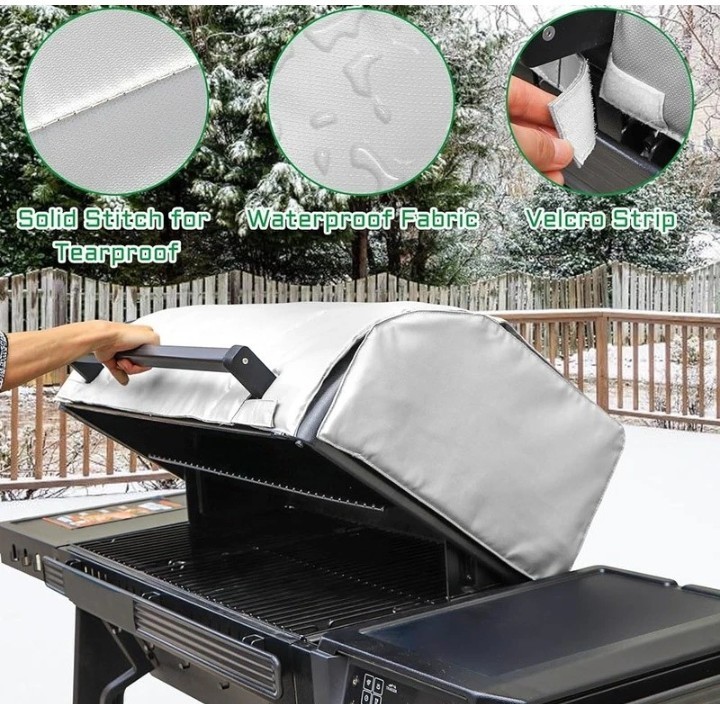 Grill Insulated Blanket for Traeger Woodridge Smoker Cover T