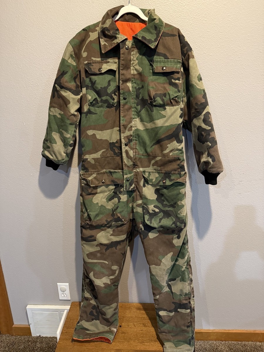 Men's MPI Reversible Woodland Camo Camoflauge / Orange Coveralls
