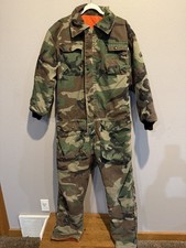 Men's MPI Reversible Woodland Camo Camoflauge / Orange Coveralls Size L Short