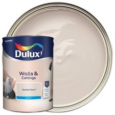 Dulux Matt Emulsion Paint Gentle Fawn 5L Indoor Walls Ceilings Washable Durable 9.60 per litre