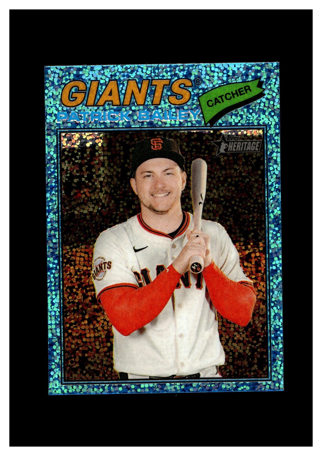 2026 Topps Heritage Chrome Light Blue Sparkle Refractors #57 Patrick Bailey