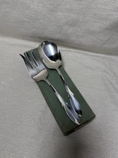 WM Rogers Mfg. Co Original Rogers Serving Spoon & Fork Ornate Decoration 8 7/8"