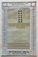 MICROSCALE HO DECAL-SOUTHERN RY DIESEL LOCOMOTIVES-DULUX LETTERING - #87-539
