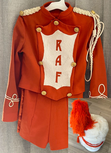 Vintage 1970’s Drum Majorette Competition Uniform & Plumed Hat