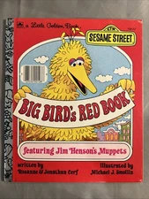 Vintage A Little Golden Book Sesame Street Big Bird’s Red Book 108-52 #3511