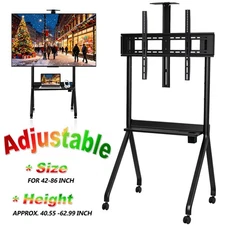 TOYANDONA TV Stand Outdoor TV Y-Type Rolling TV Cart (Suitable for 42-86inch TV)