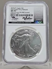 2025 (P) Silver Eagle 1st Eagle Privy NGC MS 70 Mercanti & Gaudioso Dual Signed