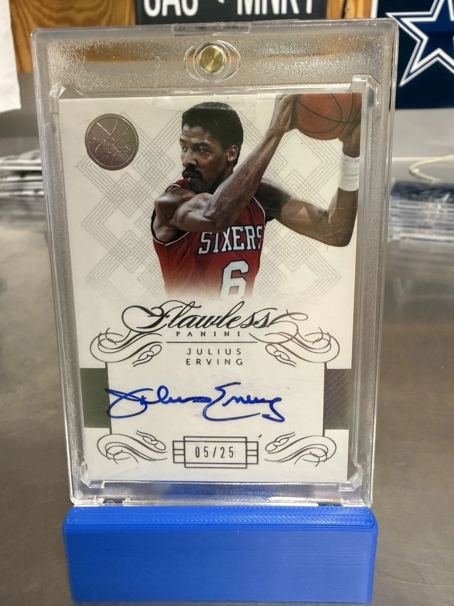 Panini Julius Erving Basketball Autographed Sports Trading Cards