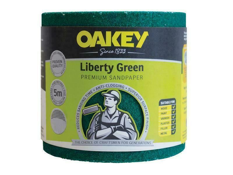 Oakey Liberty Green Sanding Roll 115Mm X 5M Coarse 60G OAK63913
