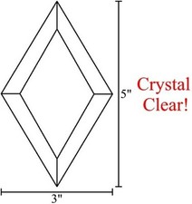 3x5 Diamond Bevels for Stained Glass - Clear 5 